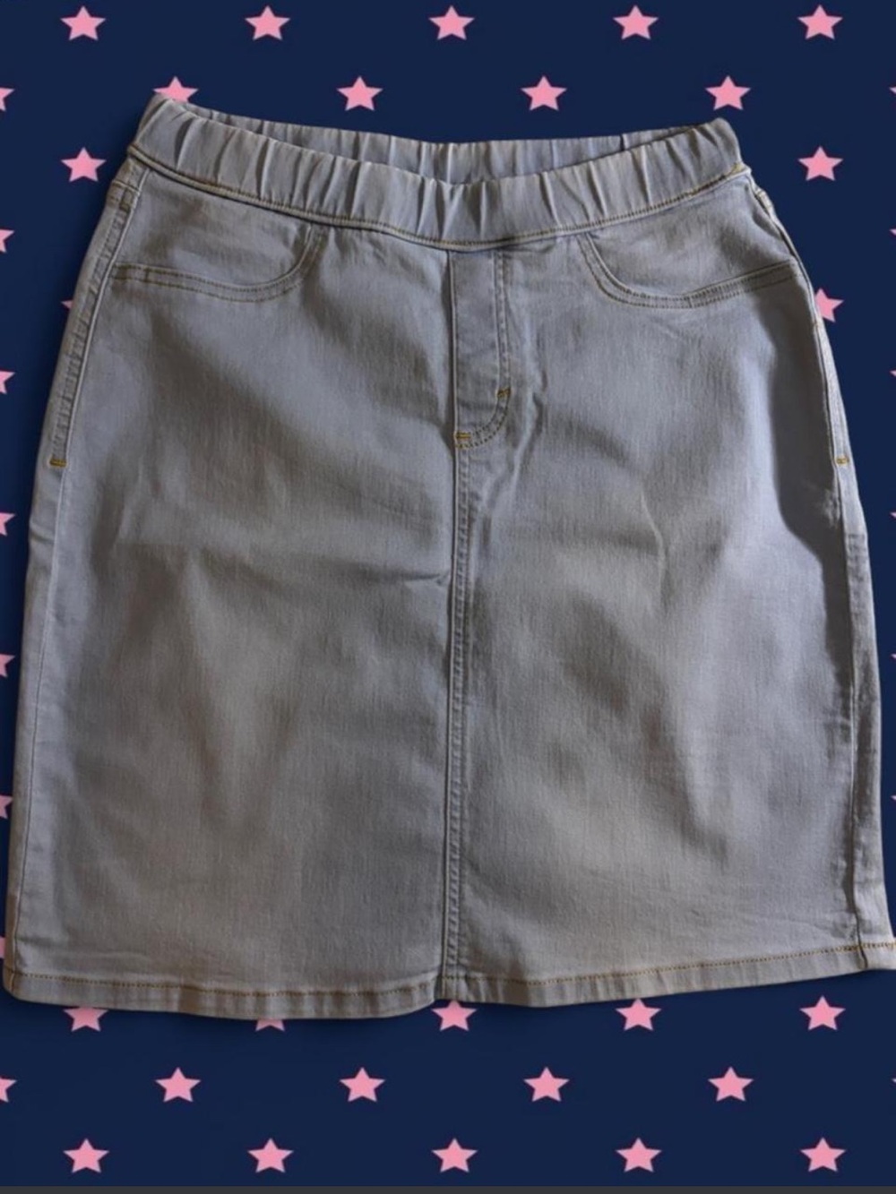 Classic Light Blue Denim Skirt